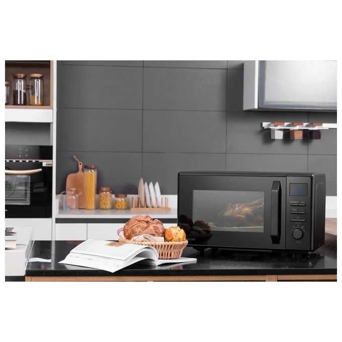Toshiba MV-AC25TBK Forno a Microonde Capacita' 25 Litri Potenza 900W con Grill 1100 W colore Nero