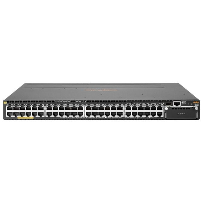 HP Enterprise Aruba 3810M 48G PoE+ 1-Slot Switch Managed L3 Gigabit Ethernet 10-100-1000 Power over Ethernet 1U Black