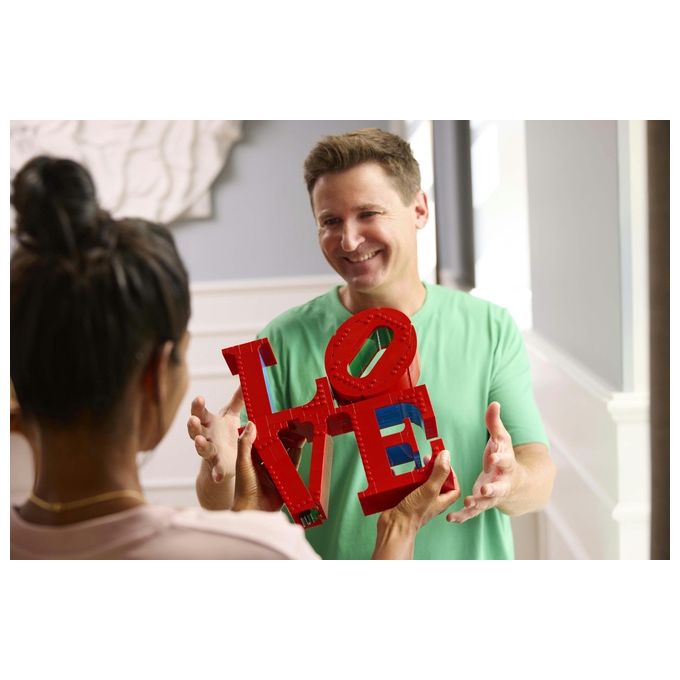LEGO Art LOVE, Modellino da Costruire Iconica Scultura Pop di Robert Indiana, Hobby Creativo per Adulti, KIT_ Modellismo da Collezione, Idea Regalo Donna, Uomo, Fidanzamento e Anniversario 31214