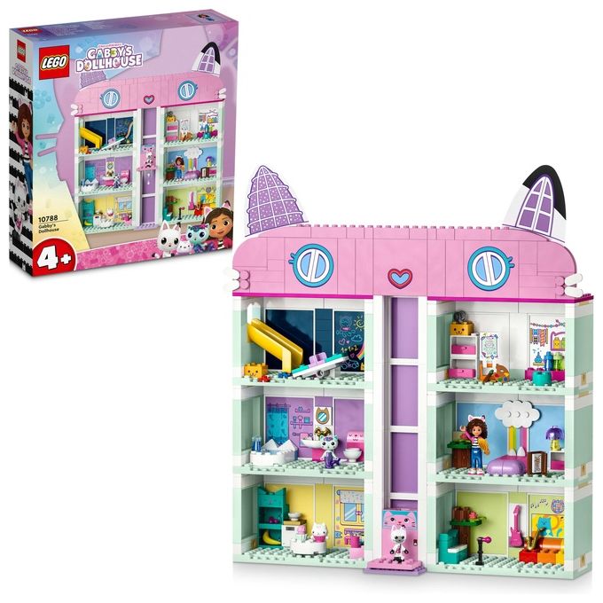 LEGO 10788 La Casa delle Bambole di Gabby, Casa Giocattolo a 4 Piani e 8 Stanze con i Personaggi di Gabby, Regalo Bambini 4+