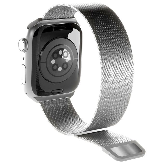 Puro Cinturino Maglia Milanese Per Apple Watch 42-44-45-49 Argento