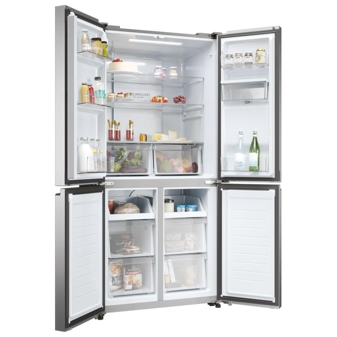 Haier Cube 83 HCR3818EWMM Frigorifero Side by Side 463L 4 Porte No Frost Platino