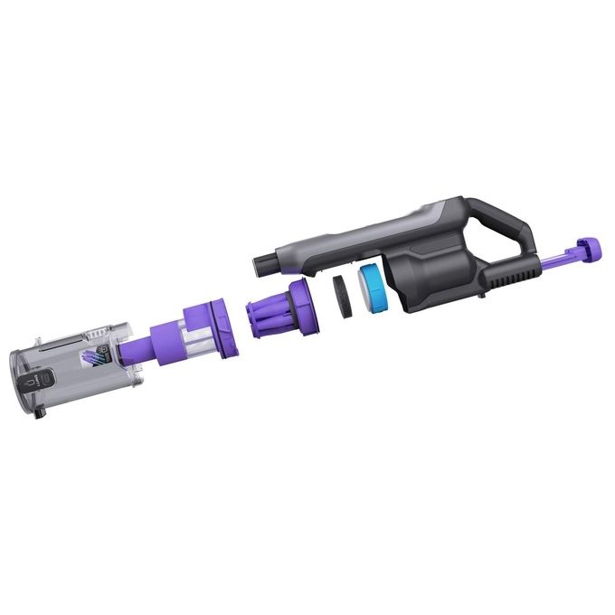 Black+Decker Scopa Ricaricabile 21.6V fino a 35 Minuti 100W 2 Turbo Spazzole Laterali