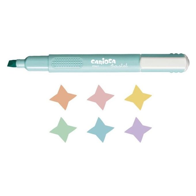 Carioca Confezione 6 Blister Pastel Evidenziatori Memory