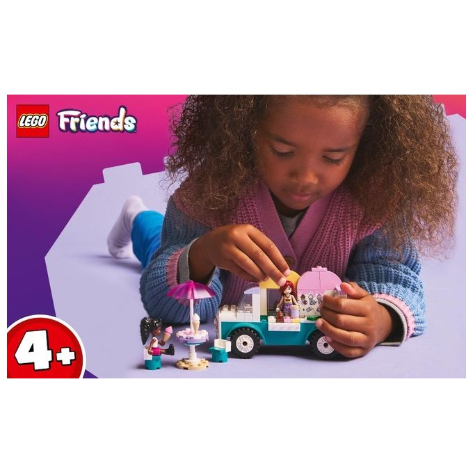 LEGO Friends Il Furgone dei Gelati di Heartlake City Giochi Creativi e Didattici per Bambine da 4 Anni con Camion Giocattolo 2 Mini Bamboline un Coniglietto Cibo e Accessori Set con Veicolo 42644