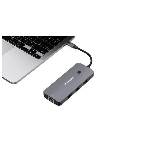 Verbatim CMH-09 Multiport Hub 9 Porte USB tipo-C 10000 Mbit-s Argento