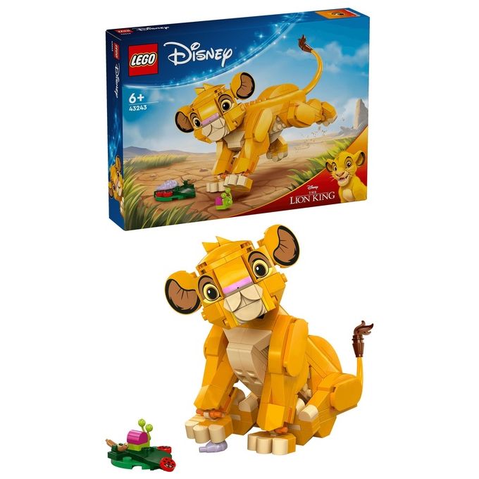 LEGO Disney Simba il Cucciolo del Re Leone Giochi di Fantasia per Bambini e Bambine da 6 Anni Personaggio Giocattolo Costruibile con Parti Snodabili dal Film d'Animazione Idea Regalo 43243