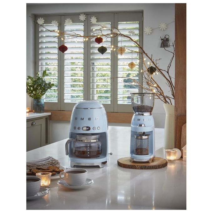 Smeg DCF02PBEU Macchina da Caffe' con Filtro Programmabile 10 Tazze 1050W Azzurro