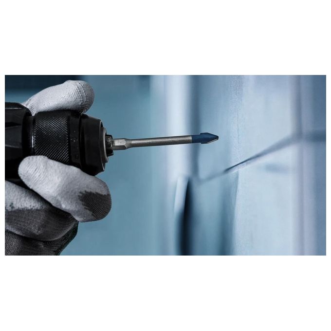 Bosch 2608900595 EXPERT Set di Punte HEX-9 HardCeramic per Piastrelle Dure e Tegole 5 6 8 mm Foratura a Secco Durata Fino a 10 Volte Superiore colore Nero