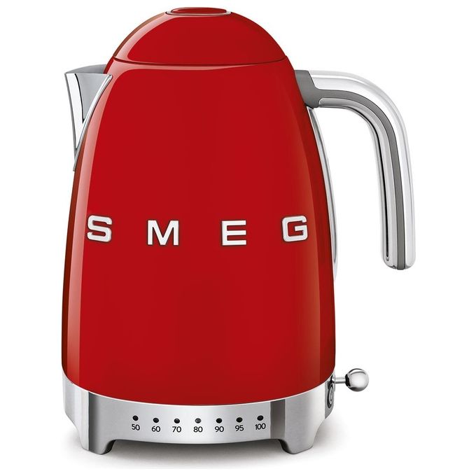 Smeg KLF04RDEU Estetica 50's Style Bollitore Elettrico a Temperatura Variabile Capacita' 1,7 Litri 7 Tazze Potenza 2400 W Rosso