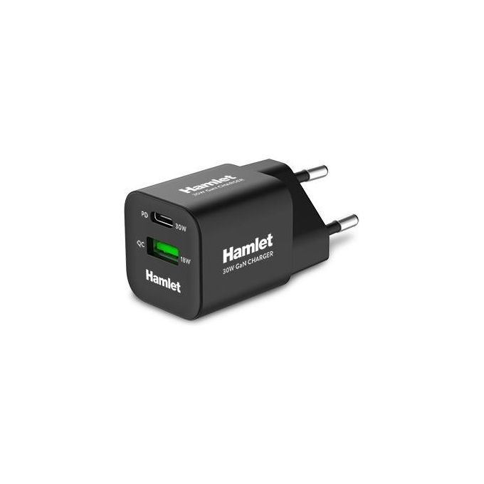 Hamlet Alimentatore da Parete Gan 30W  QC 18W