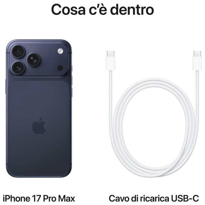 Apple, iPhone 17 Pro Max, 256GB, Blu Profondo