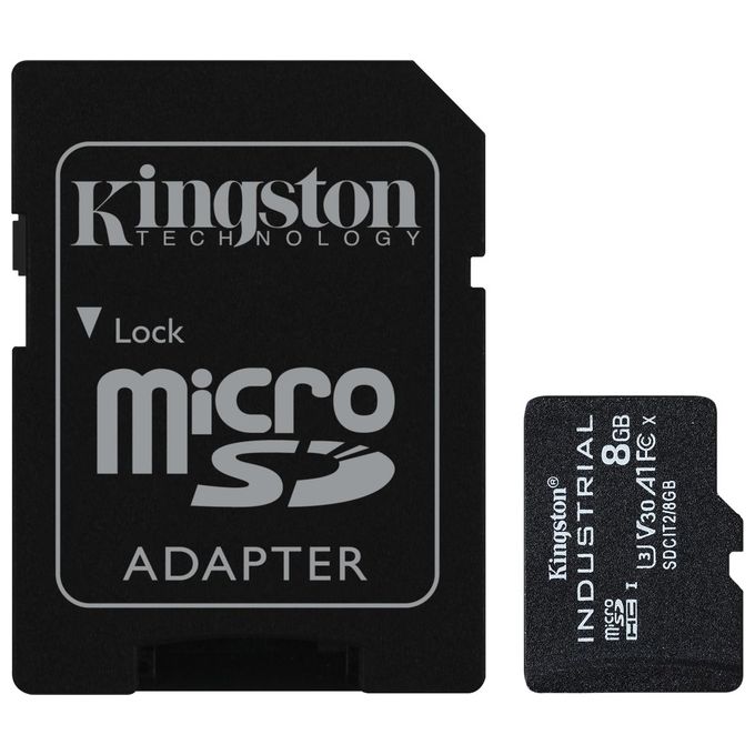 Kingston Technology Industrial Memoria Flash 8Gb MicroSDHC UHS-I Classe 10