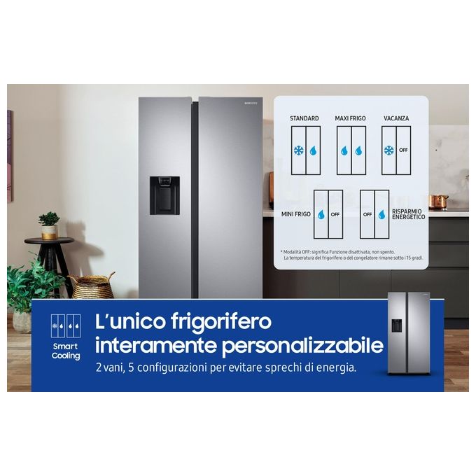 Samsung RS68A884CSL Frigorifero Side-by-Side Libera Installazione 635 Litri Classe Energetica C Argento