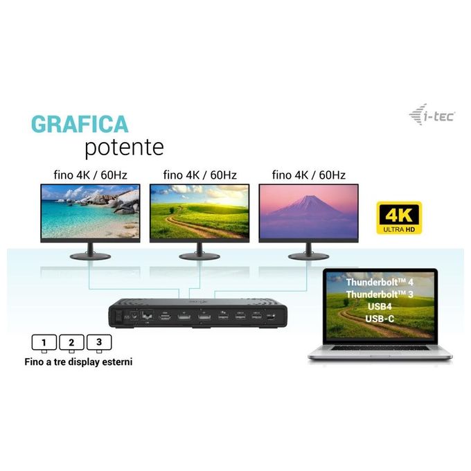 I-Tec Usb-c Triple DisplayDock Gen2 PD 100W
