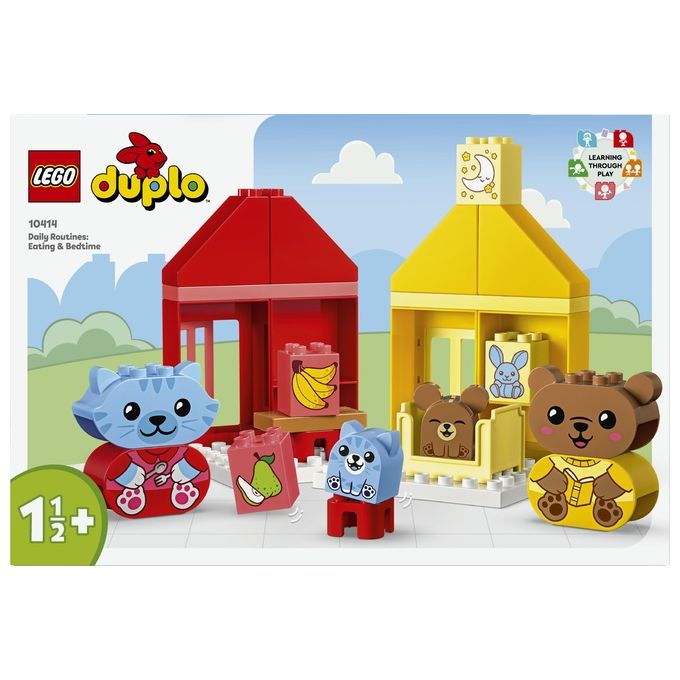 LEGO DUPLO 10414 Attivita' Quotidiane: Mangiare e Andare a Letto, Giochi per Bambini da 1.5 Anni in su con 4 Animali Giocattolo