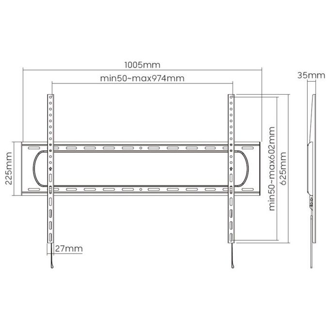 Equip 650338 Supporto Tv a Parete 120'' Nero