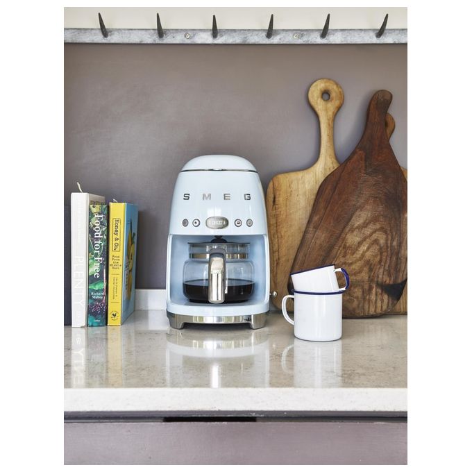 Smeg DCF02PBEU Macchina da Caffe' con Filtro Programmabile 10 Tazze 1050W Azzurro