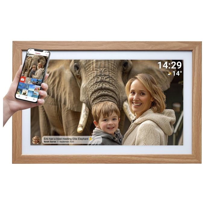 Denver Frameo PFF-2162LW Cornice Digitale 21.5'' Legno Chiaro