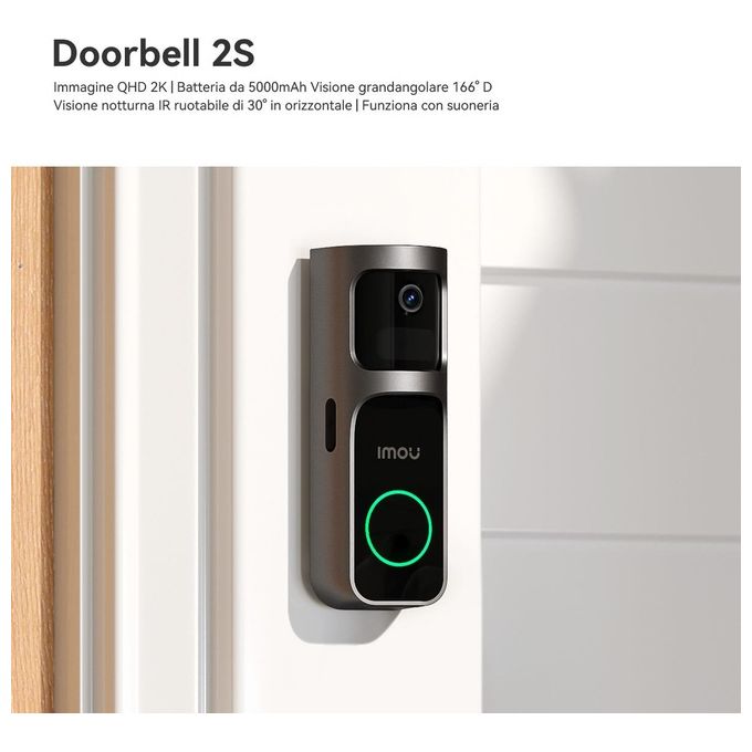 Imou Security Cameras Imou Doorbell 2s Kit 3mp-2k Live Monitoring