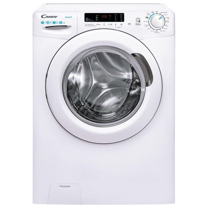 [ComeNuovo] Candy CSS41272DWSE-11 - Lavatrice Libera Installazione 7 kg, Classe C, Slim Profondita' 45 cm, Centrifuga 1200 giri-min, Funzione Vapore + Smart Touch NFC, (85 × 60 × 45 cm), Bianco