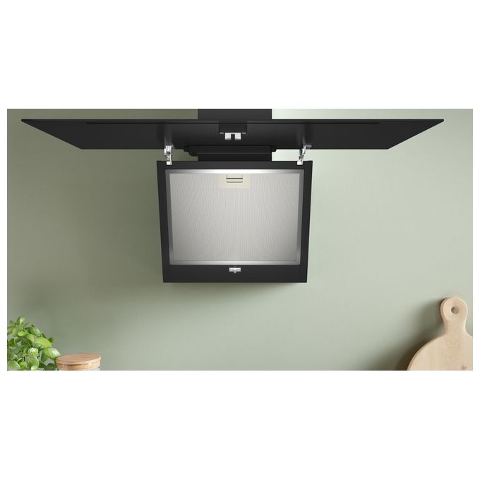 Bosch Serie 2 DWK85DK60 Cappa a muro filtrante design inclinato 80 cm Classe A  3 velocita' Nero