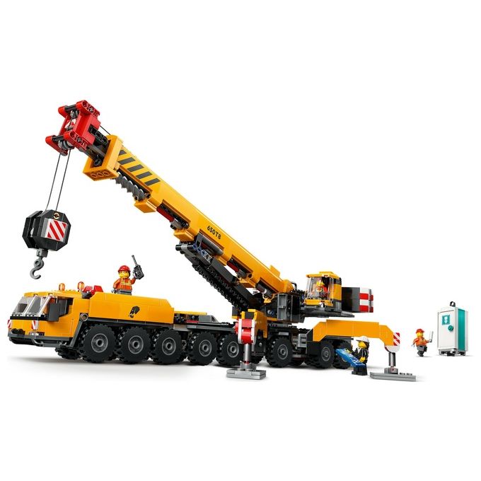 LEGO City Gru da Cantiere Mobile Gialla Giochi Creativi per Bambini e Bambine da 9 Anni con Veicolo Giocattolo da Cantiere con Funzioni Realistiche e 4 Minifigure Idea Regalo Divertente 60409