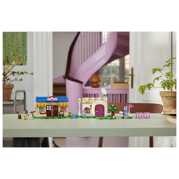 LEGO Animal Crossing 77050 Bottega di Nook e casa di Grinfia, Giochi Creativi per Bambini 7+ con Negozio e Casa Giocattolo
