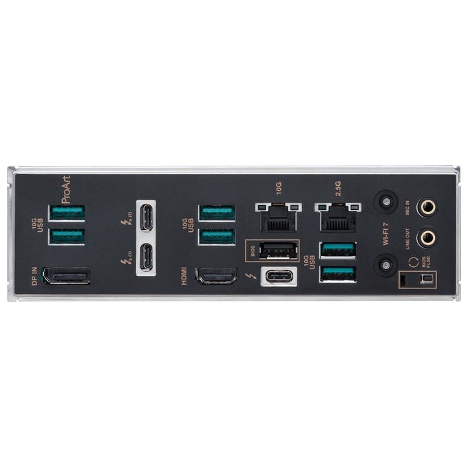 ASUS ProArt Z890-CREATOR WIFI Scheda Madre Intel ATX 16212 Fasi di Alimentazione Slot DDR5 PCIe 5.0 per GPU di Nuova Generazione 5 Slot M.2 Due Porte Thunderbolt 5 Type-C WiFi 7 Nera
