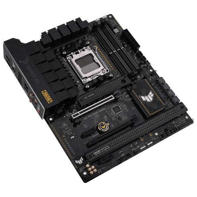 ASUS TUF GAMING B650-PLUS WIFI Scheda Madre Gaming ATX AMD B650 AM5 DDR5 4xPCI 4.0 WiFi 6 (802.11ax) Intel 2.5Gb Ethernet Realtek 7.1 3xM.2 4xSATA 6GB-s Aura Sync RGB Nero