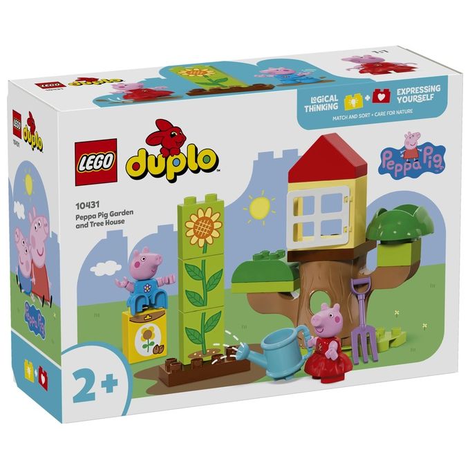 LEGO DUPLO Il Giardino e la Casa sull'Albero di Peppa Pig Giochi Educativi per Bambine e Bambini da 2 Anni Playset Creativo con Personaggi e Accessori Giocattolo Idea Regalo di Compleanno 10431