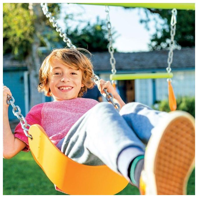 Intex 44121 Altalena Swing Set Colorata Due seggiolini e Dondolo 343x249x203 cm Bimbo Verde