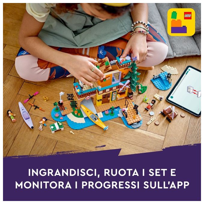 LEGO Friends 42626 Campo Avventura Sport Acquatici Giochi di Ruolo Educativi per Bambine e Bambini da 7 Anni con Molo e Campeggio Giocattolo da Costruire Accessori e 3 Personaggi Idea Regalo