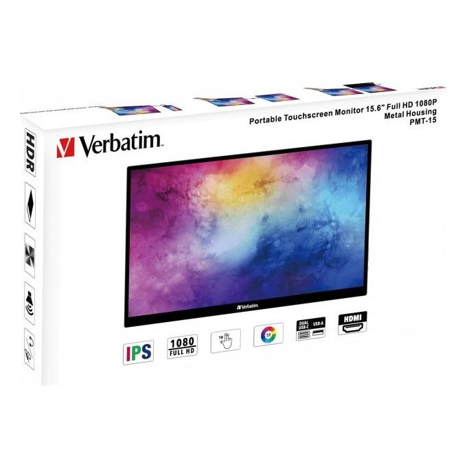 Verbatim Pmt-15 Monitor Portatile Touch 15.6'' Full Hd