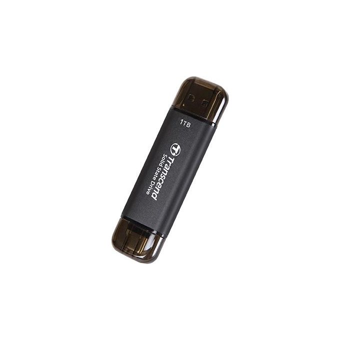 Transcend ESD310C Dual USB Portable SSD 1Tb Nero