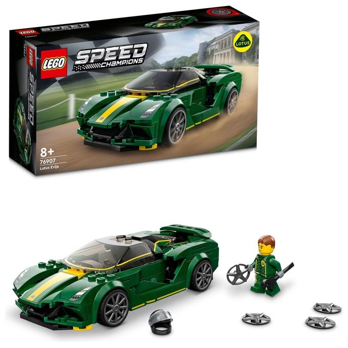 LEGO Speed Champions 76907 Lotus Evija, Macchina Giocattolo Da Corsa, Modello Replica Auto Sportiva, Set da Collezione
