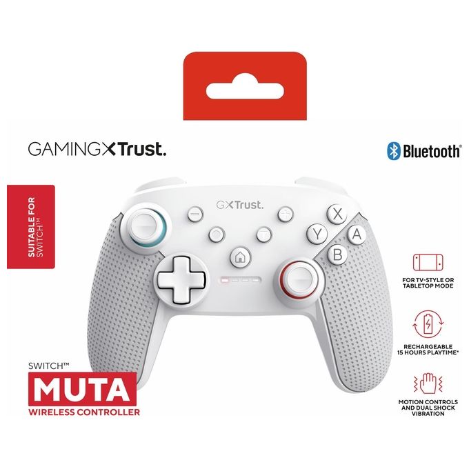 Trust GXT 1246W MUTA Bianco Bluetooth Gamepad Nintendo Switch-Nintendo Switch Lite