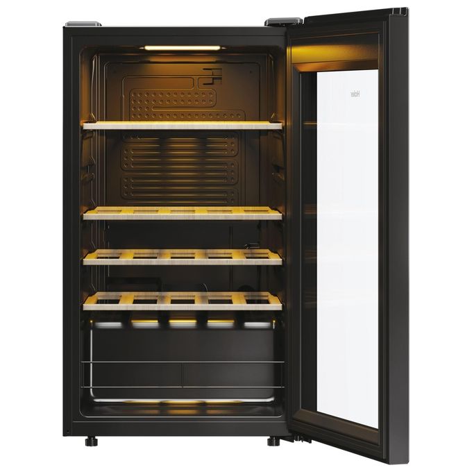 Haier Wine Bank 50 Serie 3 HWS34GGH1 Cantinetta Vino con Compressore Libera Installazione Nero 34 Bottiglie