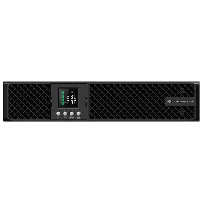 Conceptronic ZEUS51E2K Gruppo di Continuita' Ups Doppia Conversione Online 2 Kva 2000 W 8 Prese Ac