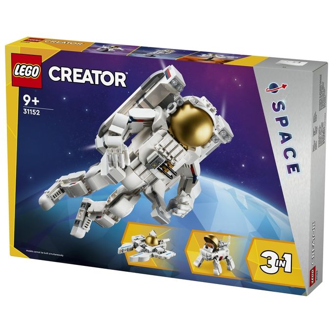 Lego 31152 Creator Set da costruzione 3 in 1 Astronauta Cane Spaziale Astronave Viper Jet 647 pezzi 9+ anni colore Multicolore