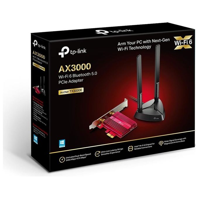 TP-Link Archer TX3000E Scheda Wi-Fi PCI Express Wi-Fi 6 (AX3000) con Bluetooth 5.0