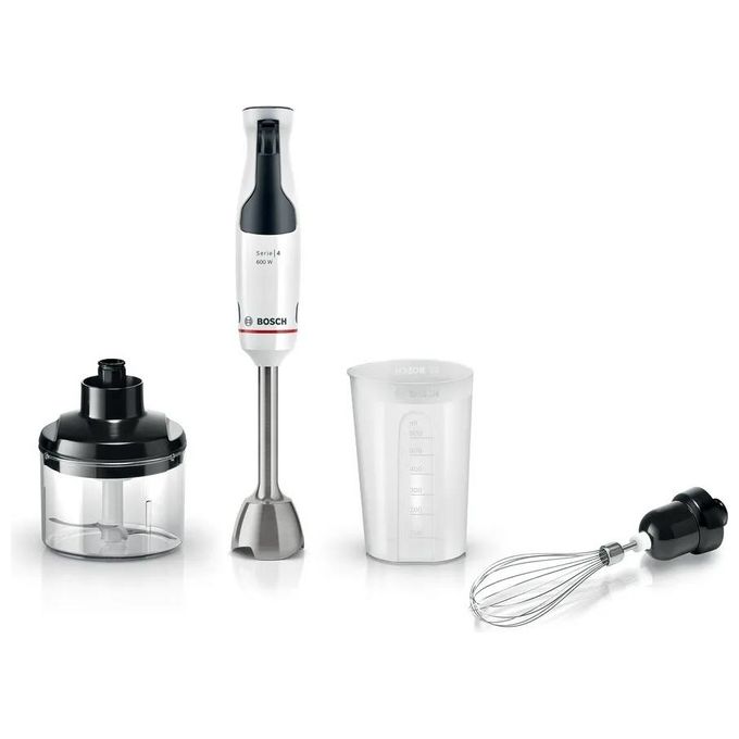 Bosch MSM4W221 Mixer con Bicchiere Graduato 600w con Accessori Bianco nero