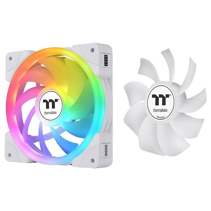 Thermaltake SWAFAN EX12 ARGB Raffreddatore d'Aria 14cm Bianco 3 Pezzi