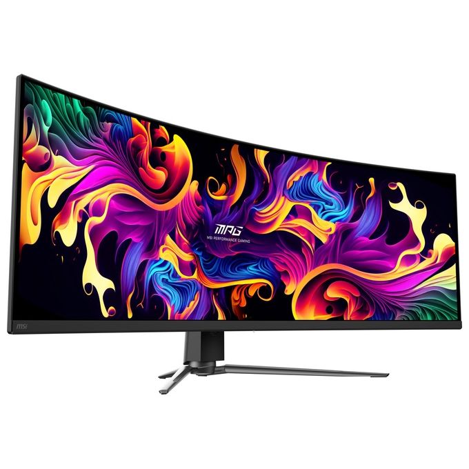 MSI MPG 491CQP QD-OLED Monitor Gaming Curvo 49'' OLED Quantum Dot DQHD (5120x1440) 144Hz - 003ms 99% DCI-P3 ΔE≤2 DisplayHDR True Black 400 KVM RGB DP 1.4a HDMI 2.1 USB Type-C