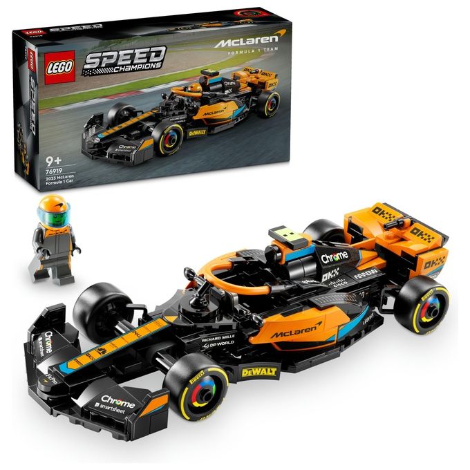 LEGO Speed Champions 76919 Mono Splitposto da Corsa McLaren Formula 1 2023, Macchina Giocattolo F1 per Bambini 9+, Auto da Costruire