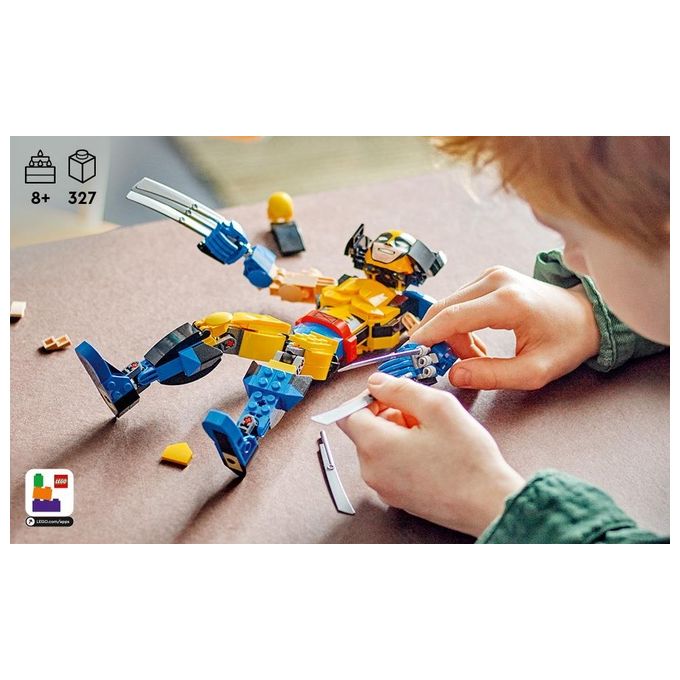 LEGO Marvel 76257 Personaggio di Wolverine, Action Figure Costruibile degli X-Men con 6 Elementi Artiglio, Collezione Supereroi