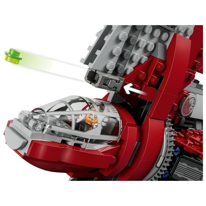 LEGO Star Wars 75362 Shuttle Jedi T-6 di Ahsoka Tano, Astronave Giocattolo con 4 Minifigure, Regalo della Serie Ahsoka