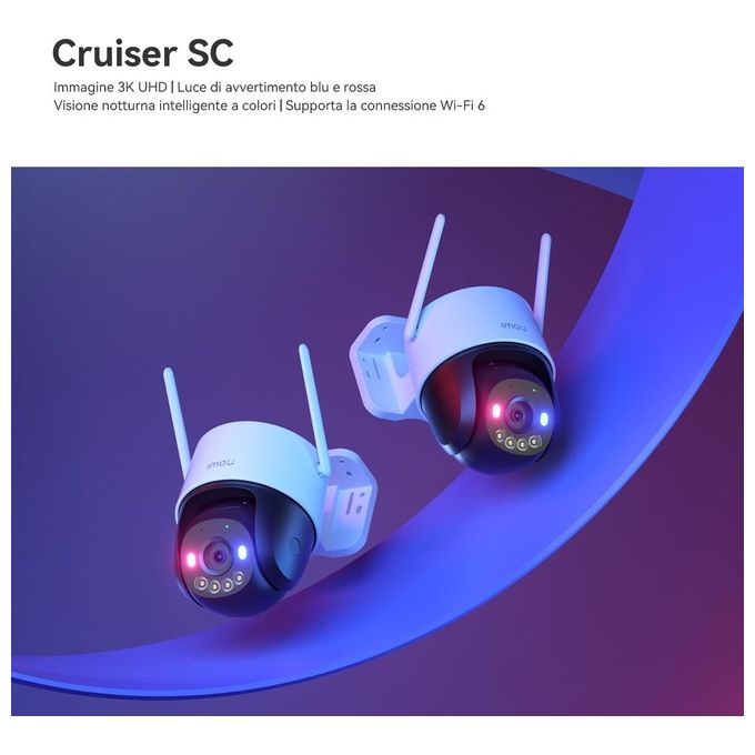Imou Telecamera Cruiser SC 3K PTZ IP-Wi-Fi Full-color 5MP RedeBlue light