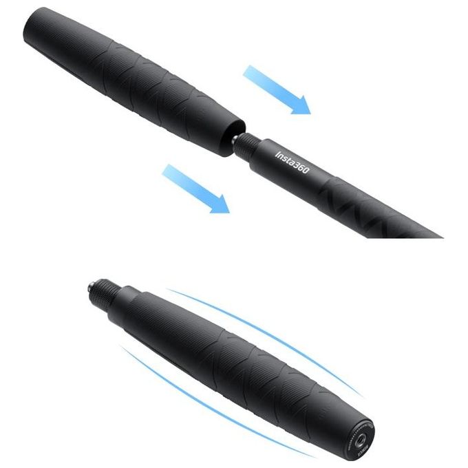 Insta360 Bastone Selfie Invisible Selfie Stick Nero