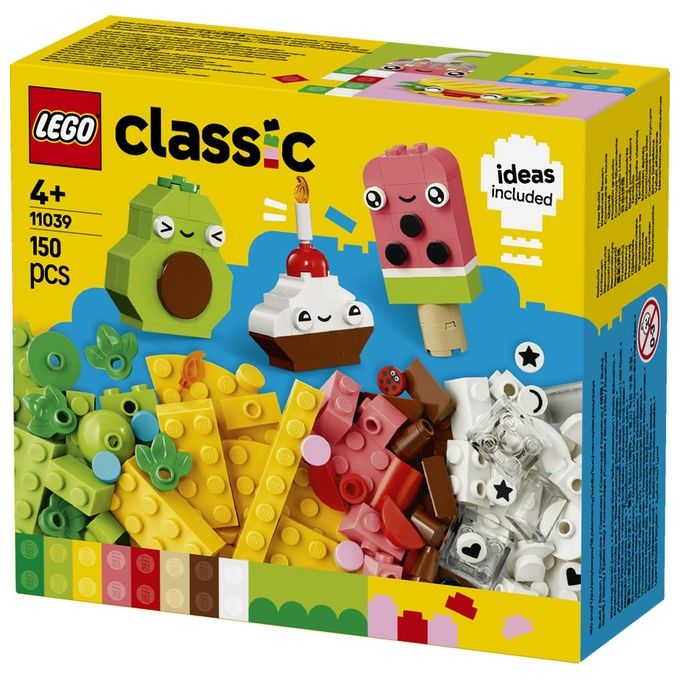 LEGO Classic Alimenti Creativi Piccolo Set di Giochi di Fantasia per Bambini e Bambine da 4 Anni in su con Cibo Giocattolo in Plastica da Costruire e Ricostruire in Altre Forme Idea Regalo 11039